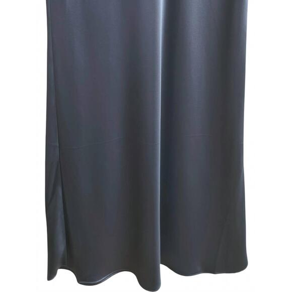 NEW DIOMI women's silk maxi skirt in slate blue - Picture 3 of 3